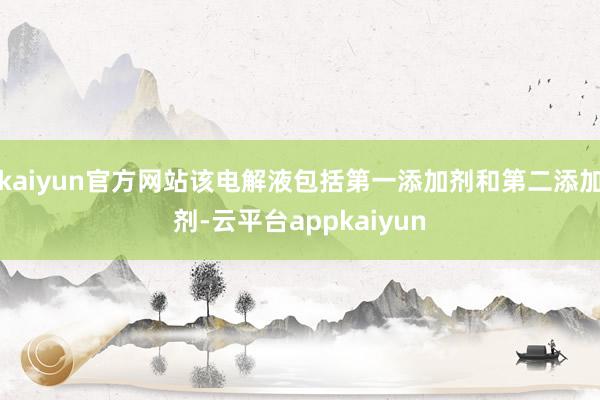 kaiyun官方网站该电解液包括第一添加剂和第二添加剂-云平台appkaiyun