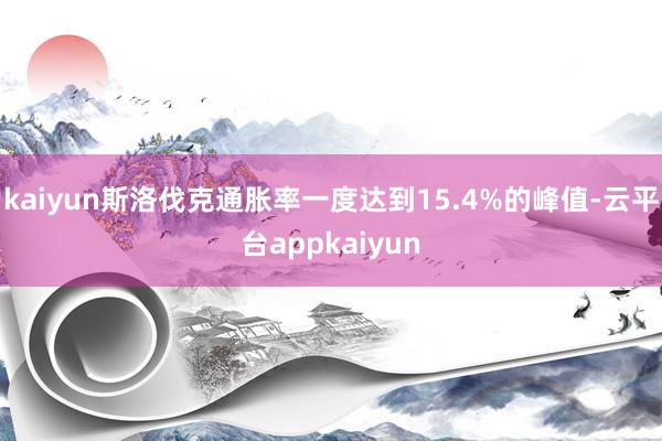 kaiyun斯洛伐克通胀率一度达到15.4%的峰值-云平台appkaiyun