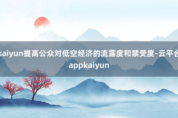 kaiyun提高公众对低空经济的流露度和禁受度-云平台appkaiyun