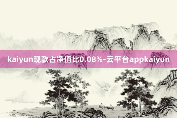 kaiyun现款占净值比0.08%-云平台appkaiyun