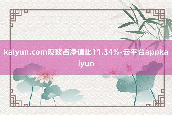 kaiyun.com现款占净值比11.34%-云平台appkaiyun