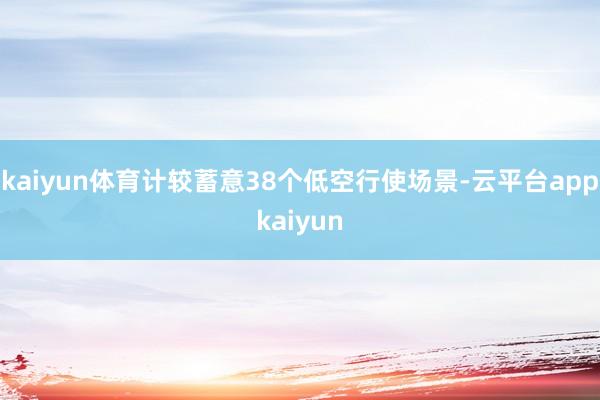 kaiyun体育计较蓄意38个低空行使场景-云平台appkaiyun