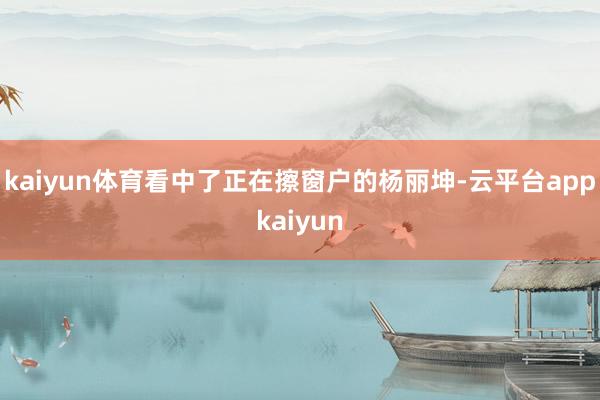 kaiyun体育看中了正在擦窗户的杨丽坤-云平台appkaiyun