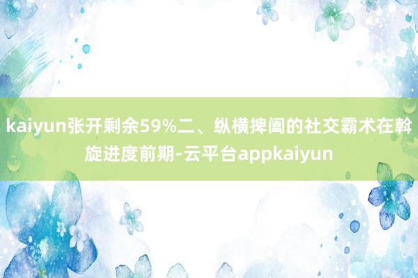 kaiyun张开剩余59%二、纵横捭阖的社交霸术在斡旋进度前期-云平台appkaiyun