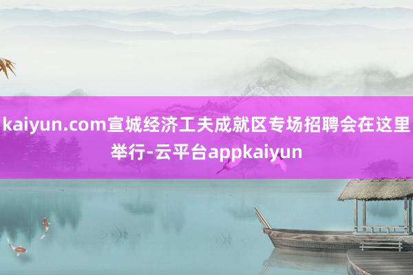 kaiyun.com宣城经济工夫成就区专场招聘会在这里举行-云平台appkaiyun